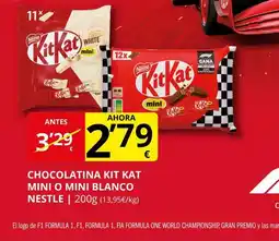 Supermercados MAS Chocolatina kit kat mini o mini blanco nestle oferta