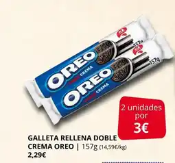 Supermercados MAS OREO Galleta rellena doble crema oferta