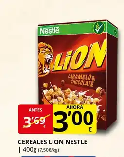 Supermercados MAS Cereales lion nestle oferta
