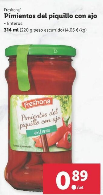 Lidl Pimientos del piquillo freshona oferta
