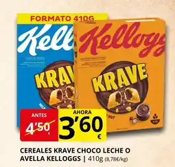 Supermercados MAS KELLOGGS Cereales krave choco leche o avella oferta