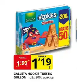 Supermercados MAS GULLON Galleta hookis tuestis oferta