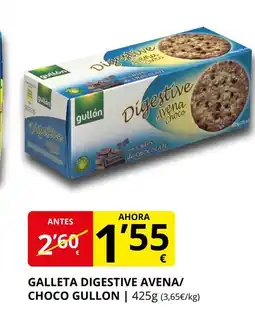 Supermercados MAS GULLON Galleta digestive avena/ choco oferta
