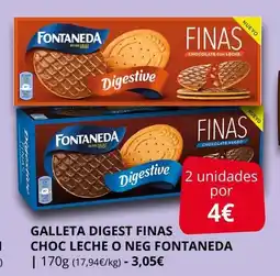 Supermercados MAS FONTANEDA Galleta digest finas choc leche o neg oferta