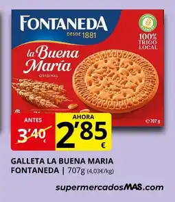 Supermercados MAS FONTANEDA Galleta la buena maria oferta