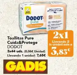 Gadis Dodot - toallitas pure cuida&protege oferta