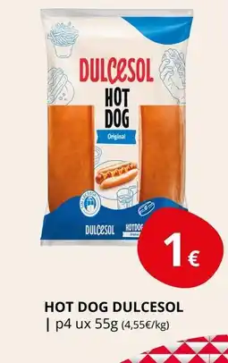 Supermercados MAS DULCESOL Hot dog oferta