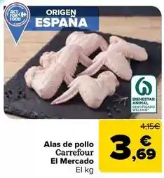 Carrefour Market Carrefour el mercado - ales de pollastre oferta
