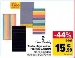Carrefour Pierre cardin - toalla playa velour oferta