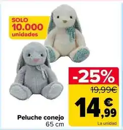 Carrefour Peluche conejo oferta