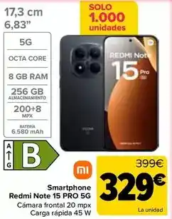 Carrefour Xiaomi - smartphone redmi note 15 pro 5g oferta