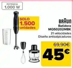 Carrefour Braun - batidora mq50202mbk oferta