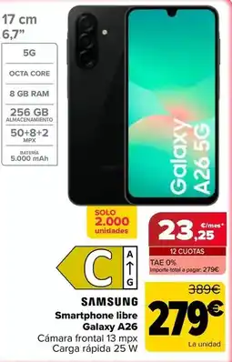 Carrefour Samsung - smartphone libre galaxy a26 oferta