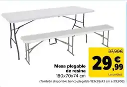 Carrefour Mesa plegable de resina oferta