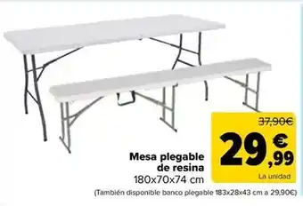 Carrefour Mesa plegable de resina oferta