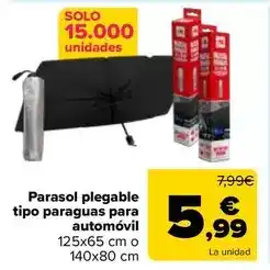 Carrefour Parasol plegable tipo paraguas para automóvil oferta