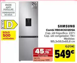 Carrefour Samsung - combi rb34c632dsa oferta