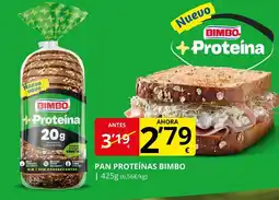 Supermercados MAS BIMBO Pan proteínas oferta