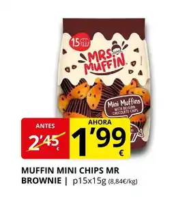 Supermercados MAS Muffin mini chips mr brownie oferta