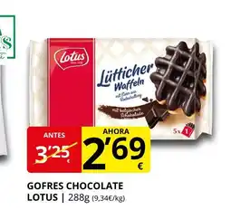 Supermercados MAS LOTUS Gofre chocolate oferta
