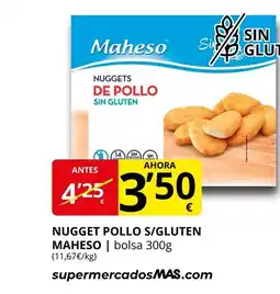 Supermercados MAS MAHESO Nugget pollo s/gluten oferta