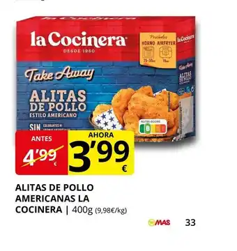 Supermercados MAS LA COCINERA Alitas de pollo americanas oferta