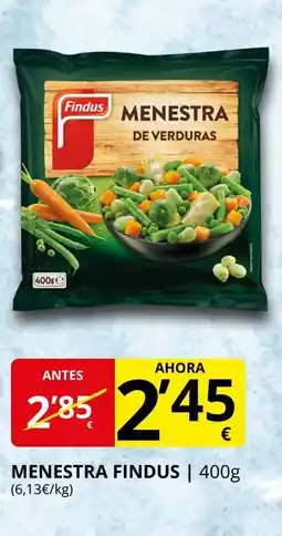 Supermercados MAS FINDUS Menestra oferta