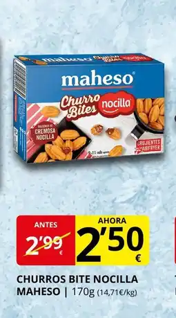 Supermercados MAS MAHESO Churros bite nocilla oferta