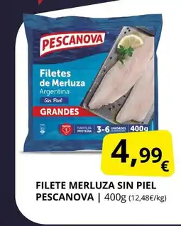 Supermercados MAS PESCANOVA Filete merluza sin piel oferta