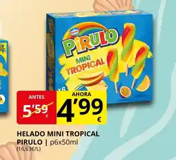 Supermercados MAS PIRULO Helado mini tropical oferta