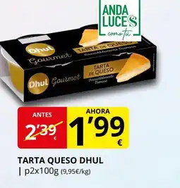 Supermercados MAS DHUL Tarta queso oferta