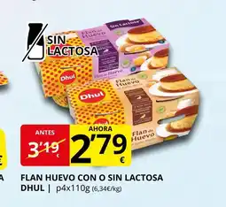 Supermercados MAS DHUL Flan huevo con o sin lactosa oferta
