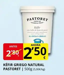 Supermercados MAS PASTORET Kéfir griego natural oferta
