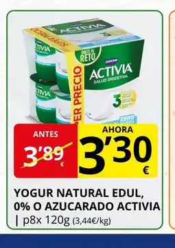 Supermercados MAS ACTIVIA Yogur natural edul, 0% o azucarado oferta