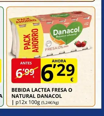 Supermercados MAS DANACOL Bebida lactea fresa o natural oferta