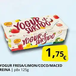 Supermercados MAS DANACOL Yogur fresa/limon/coco/maced oferta