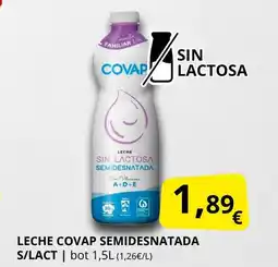 Supermercados MAS COVAP Leche semidesnatada s/lact oferta