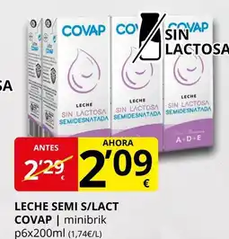 Supermercados MAS COVAP Leche semi s lact oferta