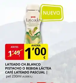 Supermercados MAS PASCUAL Lateado ch.blanco pistacho o bebida láctea café lateado oferta