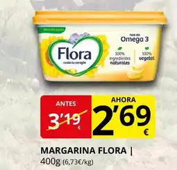 Supermercados MAS FLORA Margarina oferta