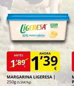 Supermercados MAS LIGERESA Margarina oferta