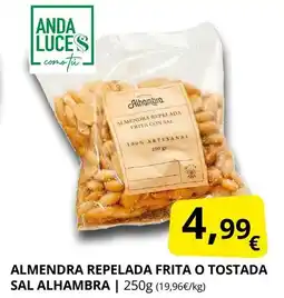 Supermercados MAS Almendra repelada frita o tostada sal alhambra oferta
