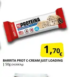 Supermercados MAS JUST LOADING Barrita prot c-cream oferta