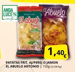 Supermercados MAS Patatas frit. aj/perej o jamon el abuelo antonio oferta