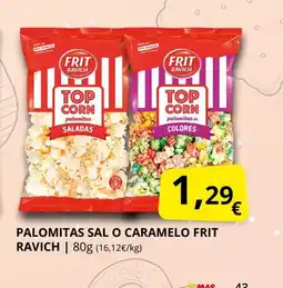 Supermercados MAS FRIT RAVICH Palomitas sal o caramelo oferta