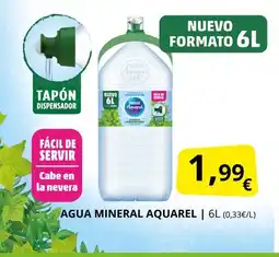 Supermercados MAS AQUAREL Agua mineral oferta