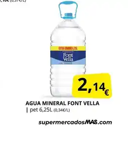 Supermercados MAS FONT VELLA Agua mineral oferta
