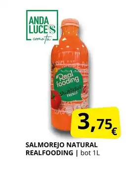 Supermercados MAS REALFOODING Salmorejo natural oferta