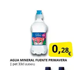 Supermercados MAS PRIMAVERA Agua mineral fuente oferta