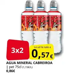 Supermercados MAS CABREIROA Agua mineral oferta